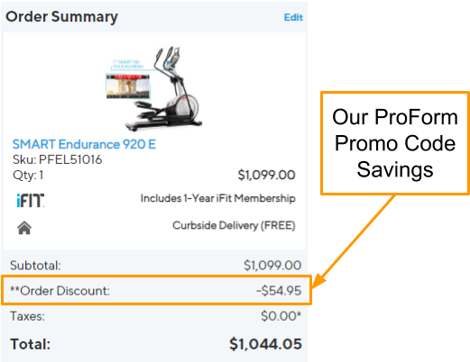 ProForm Endurance 920 E Checkout