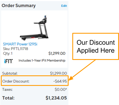 ProForm Power 1295i Checkout