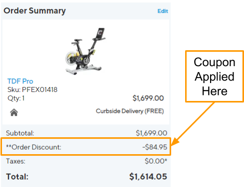 ProForm TDF Pro Bike Checkout