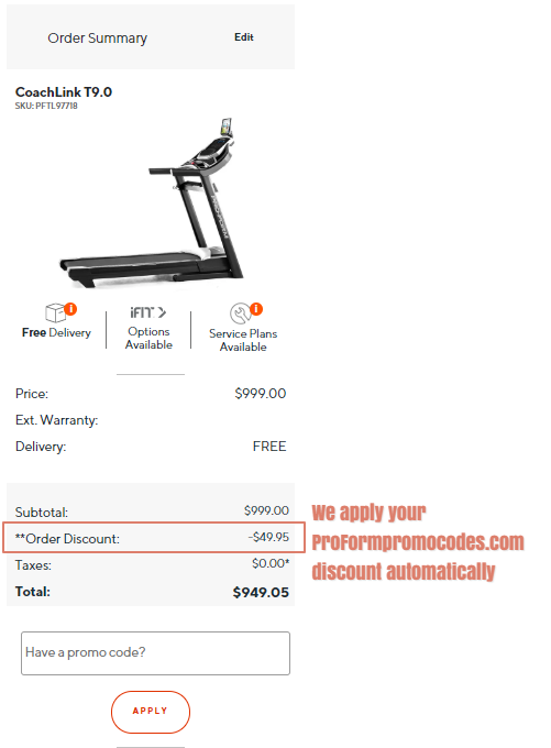 CoachLink T9.0 Treadmill Coupon and Promo Code