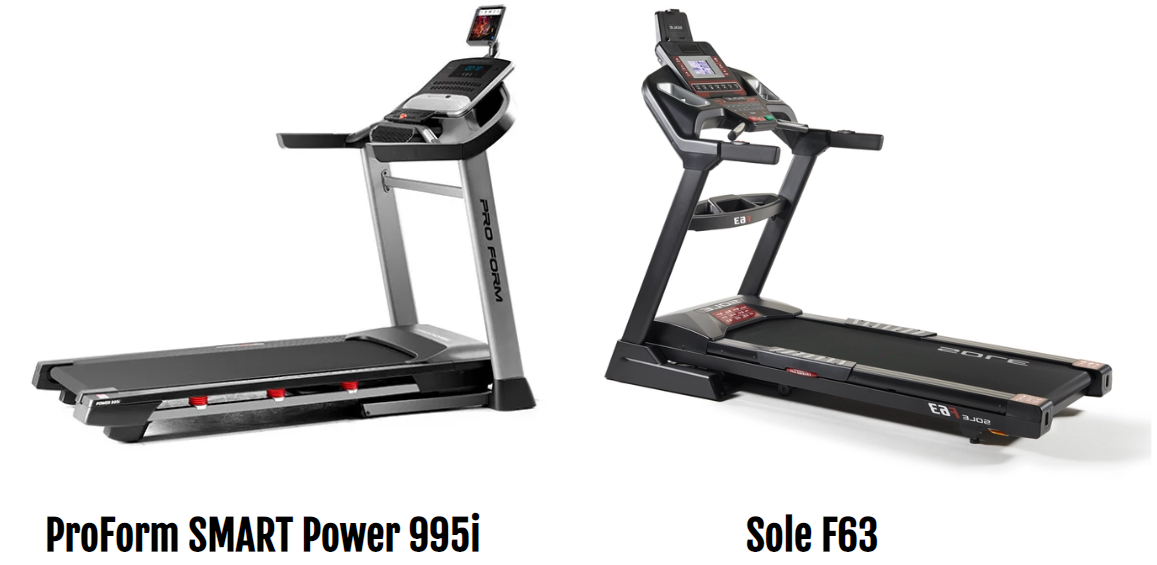 Treadmill Comparison ProForm Power 995i vs Sole F63