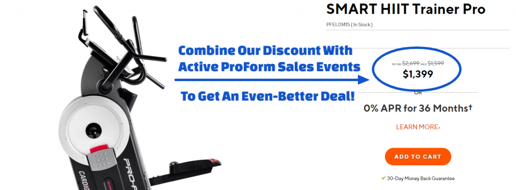 ProForm SMART HIIT Trainer Pro Coupon