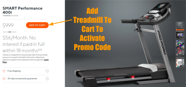 ProForm SMART Performance 400i Treadmill Coupon