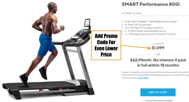 ProForm SMART Performance 800i Coupon and Promo Code