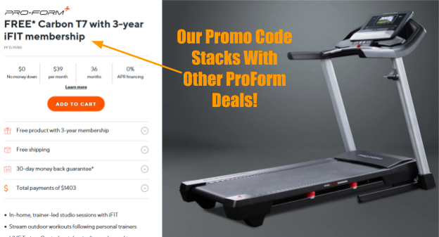 ProForm Carbon T7 Treadmill Promo Code